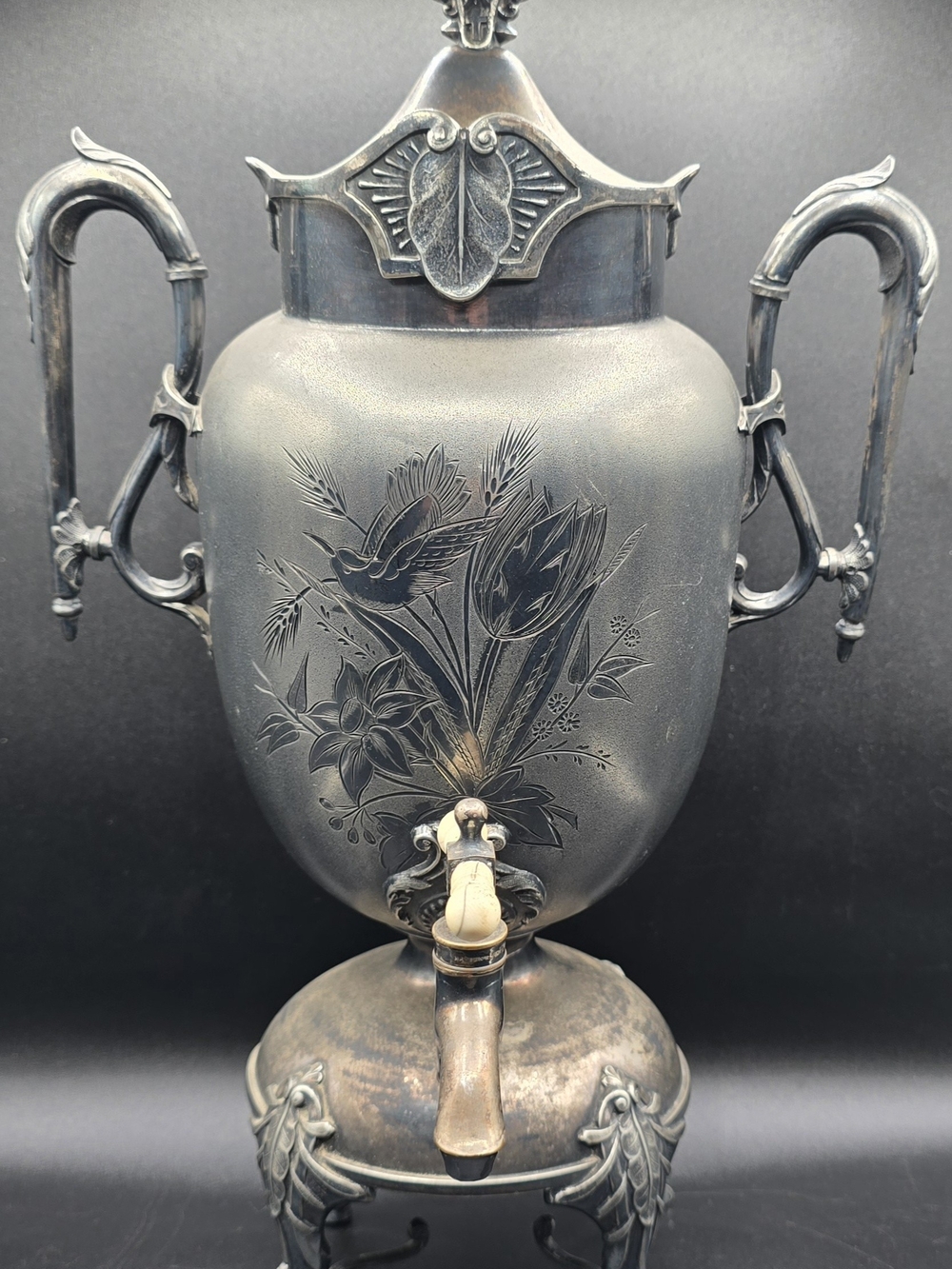 Antique Silver Plated Samovar